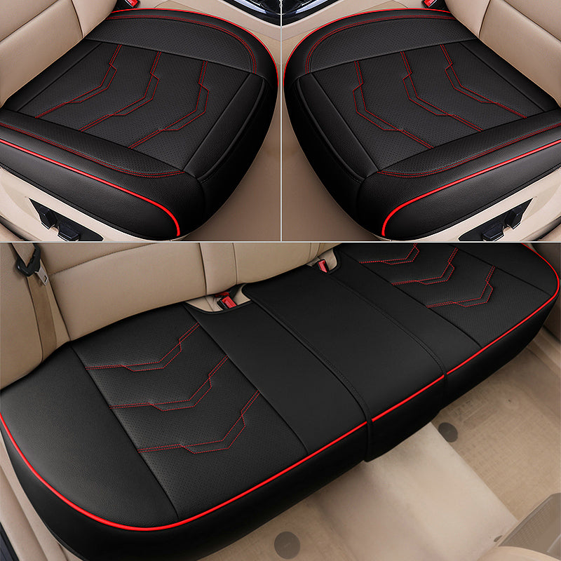 1pcs PU Leather Car Front Seat Cover Mat Breathable Chair Soft