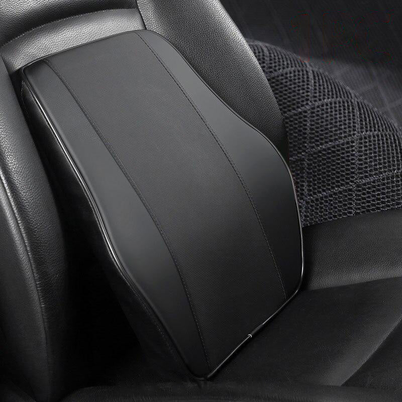 Car Neck Pillow Soft Leather Headrest,Premium Interior Accessories Headrest  Support for Driver or Front Passenger Seat,for Driving Home Office (Black)