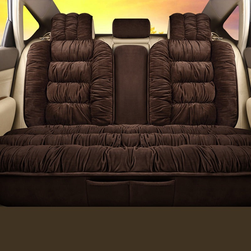 Winter Warm Cushion Soft Car Seat Cushion Thick Velvet Car Seat Cover Plush  Chair Seat Breathable Pad Auto Interior Accessories