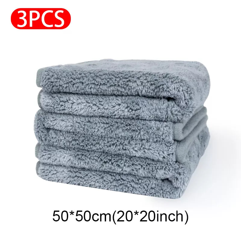 SEAMETAL 160x60cm Car Wash Towel 400GSM Microfiber High Water Absorption  Cleaning Towels Thickened Soft Car Washing Drying Cloth