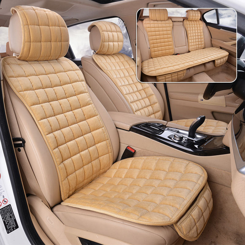 Universal Plush Car Seat Cover Set for Winter Warm Soft Vehicle