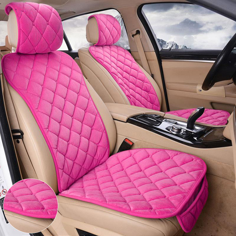 Seat Covers For Car, Seat Cushion of Universal Mat - Front Rose Red 2pcs