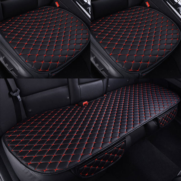 Leather Seat Cushions Custom Fit Driver Seat Protector Pads Red Thread Auto  Interior Decor Accessories – SEAMETAL