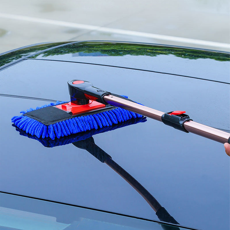 1pc Double-headed Soft Brush Car Wash Mop Special Brush, Long Handle  Telescoping, No Damage To Car