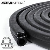 Universal Soundproof Automotive Rubber Sealing Strips with Side PVC Bulb for Car Door