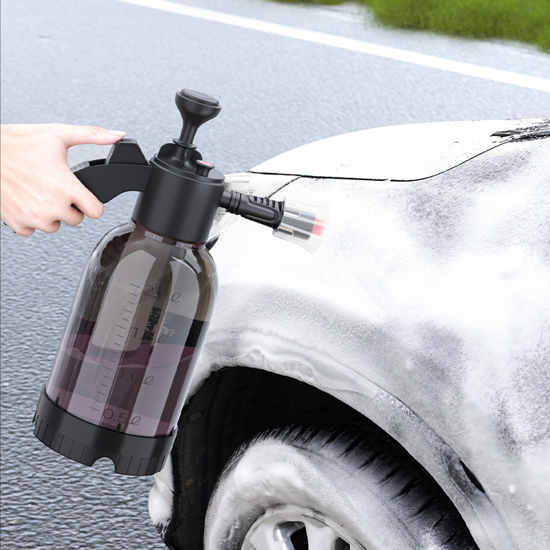 1pc Car Washing Foam Spray Bottle, 2l Pressurized Watering Can,  Multifunctional Garden Sprayer For Household Car Wash And Gardening