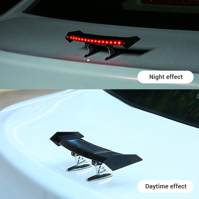 Mini Car Rear Spoiler Light 12V Flashing Warning Light Adjustable