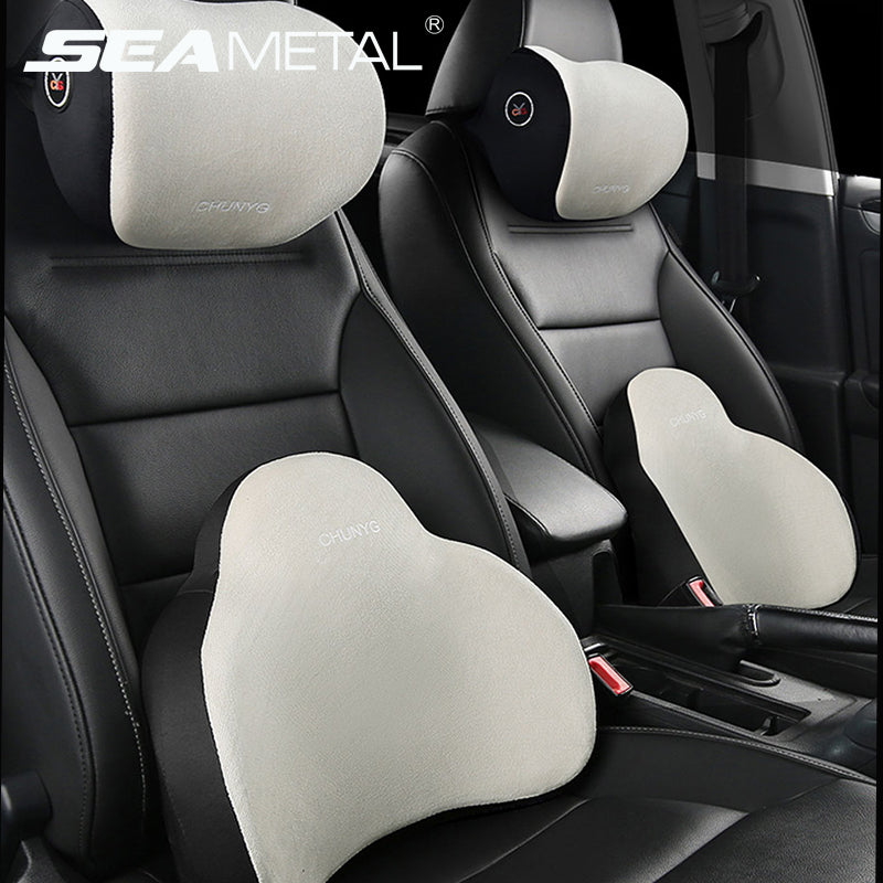 Car Pillow Memory Foam Auto Headrest Lumbar Support Cushion – SEAMETAL