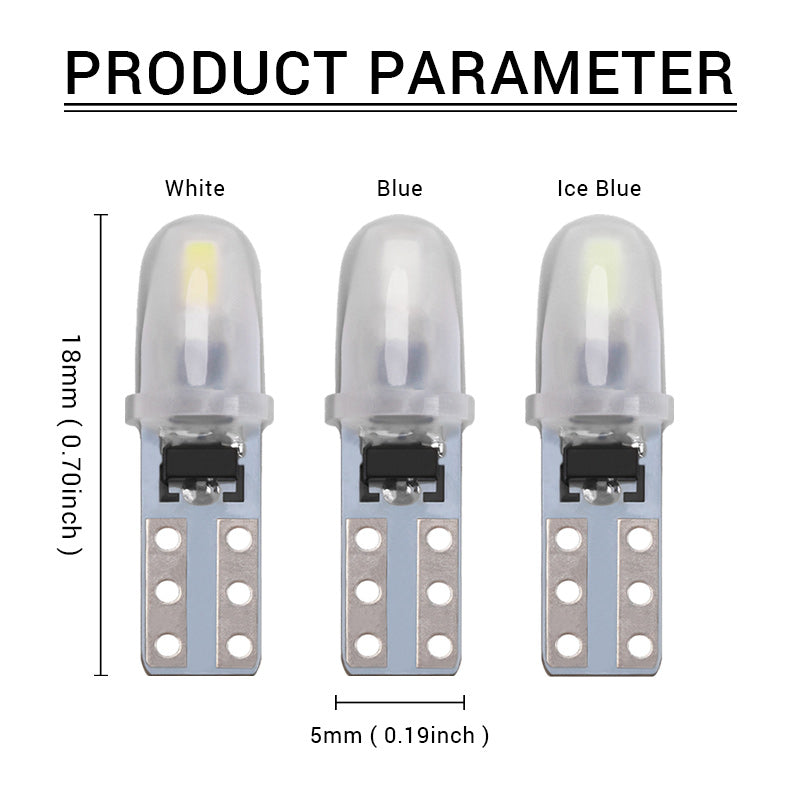 10Pcs T5 LED Bulb W3W Car Dashboard Lights Warming Indicator Wed – SEAMETAL