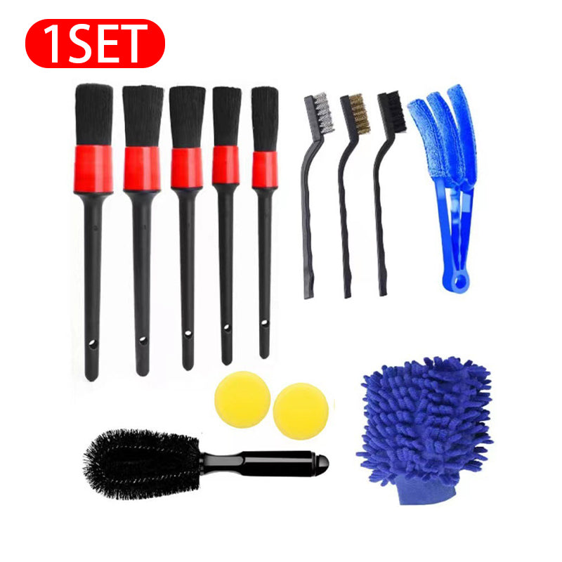 5Pcs Car Detailing Brush,Universal Dry Wet Dual Use Soft Brush