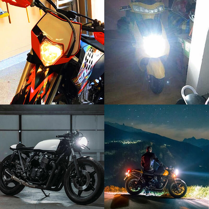 Acheter 10000Lm H4 LED moto H6 BA20D LED moto phares ampoules CSP lentille  blanc jaune Hi Lo lampe Scooter accessoires antibrouillard 12V