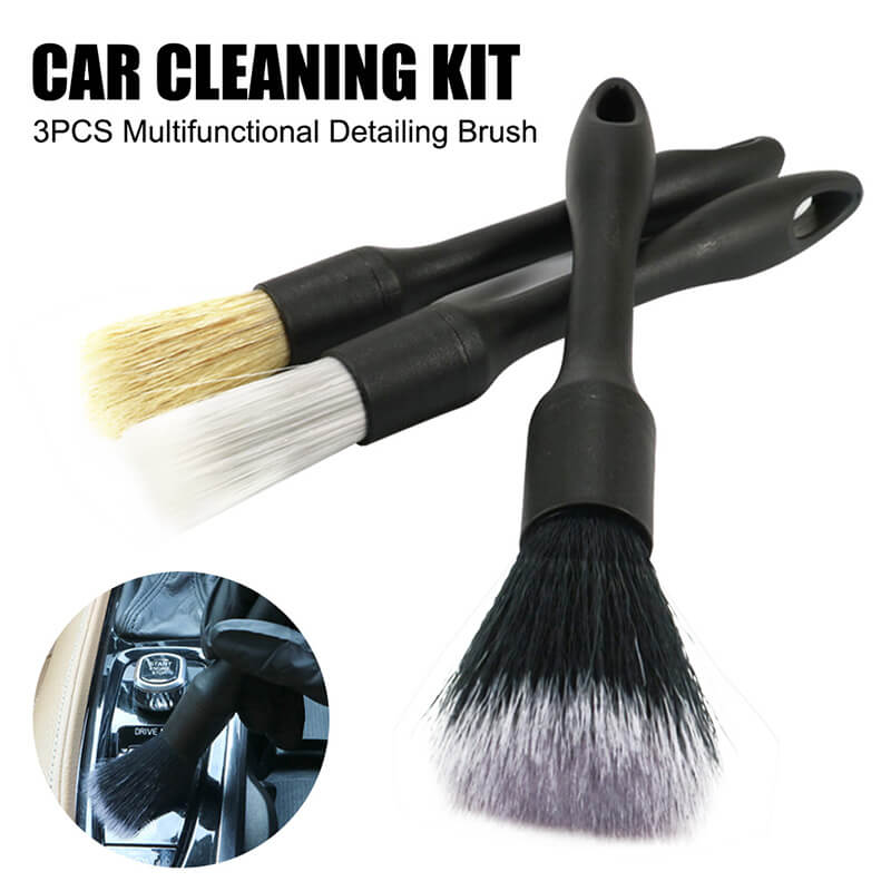 5Pcs Car Detailing Brush,Universal Dry Wet Dual Use Soft Brush