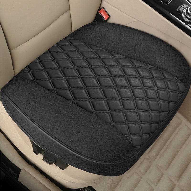 Black Panther Pair Luxury Faux Leather Car Seat Covers Front Bottom Seat - 2