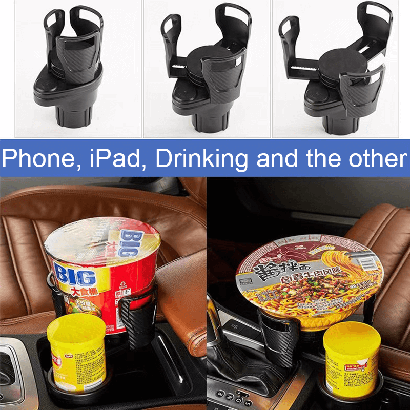 360 Degree Adjustable Car Cup Holder Food Tray Drink Holder