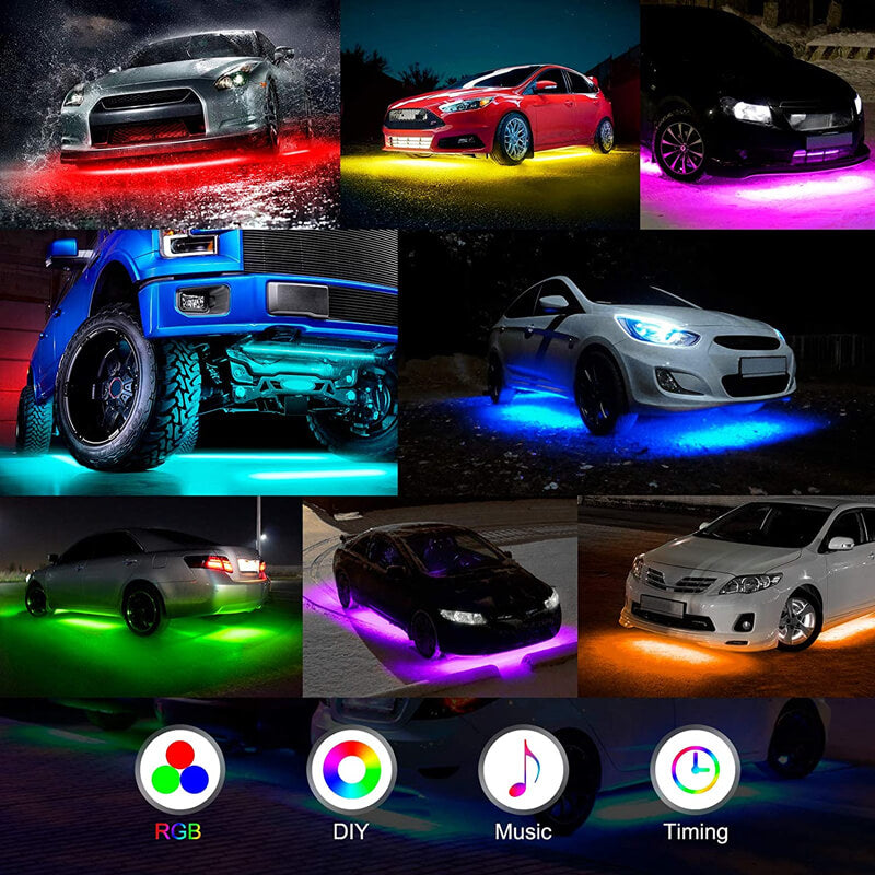 Neon Led Rgb Car Underglow Bottom Light Remote/app Control