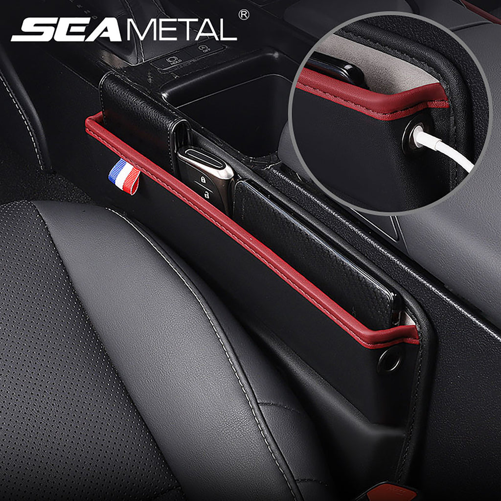 Leather Car Seat Gap Organizer Storage Bag Seat Box Holder Universal  Accessories