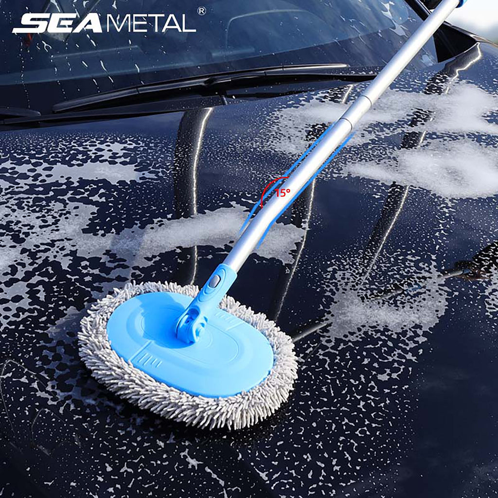 Car Cleaning Brush Car Wash Brush Telescoping Cleaning Mop Chenille –  SEAMETAL