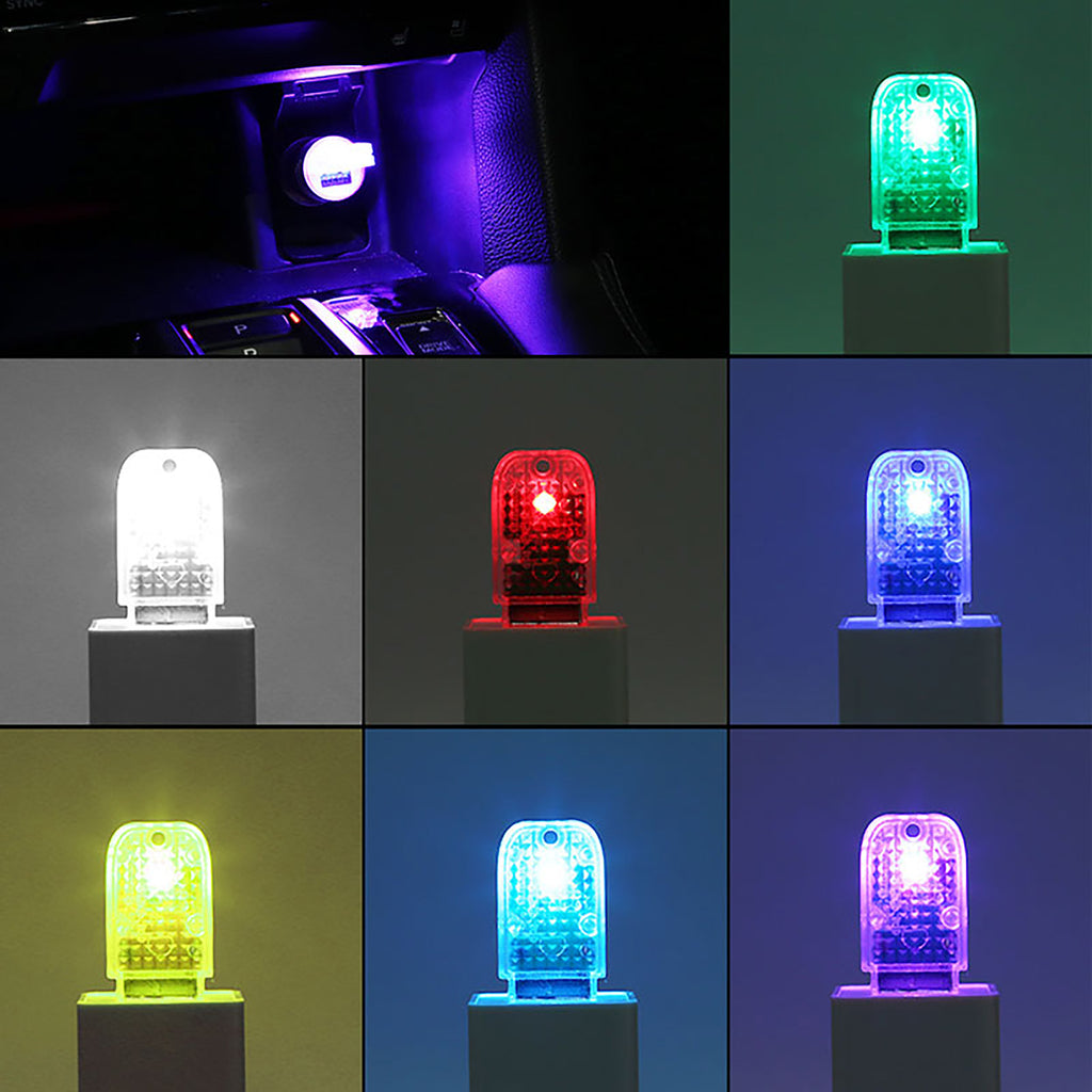 Mini USB LED Car Light Auto Interior Atmosphere Light Decorative Lamp  Emergency Lighting PC Auto Colorful Light Car Accessory