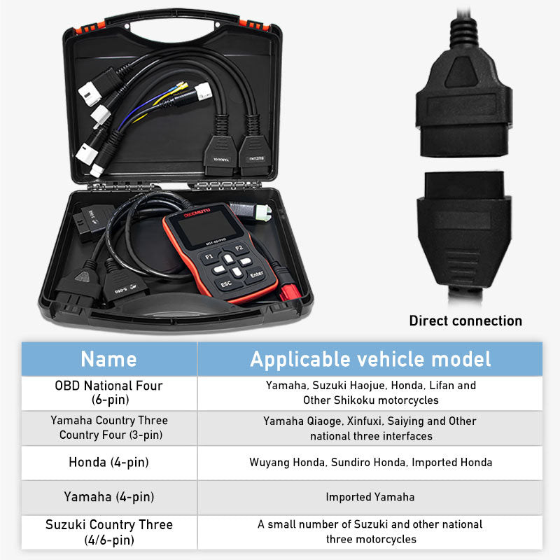 Fault code scanner diagnostic OBD2 tool for Yamaha 3 and 4 pin motorcy
