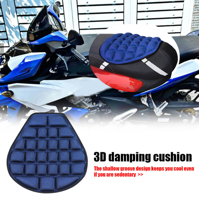 Motorcycle Gel Seat Cushion Foldable, Motorcycle Gel Seat Pad for Long  Rides, Large 3D Honeycomb Structure Shock Absorption Breathable Universal