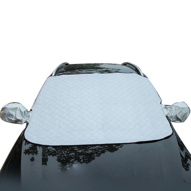  senya Car Windshield Cover Windshield Snow Ice Cover Winter Windshield  Frost Cover Nautical Navy Golden Foil Marble Removal Wiper Protector :  Automotive