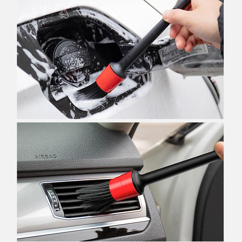 5Pcs Car Detailing Brush,Universal Dry Wet Dual Use Soft Brush