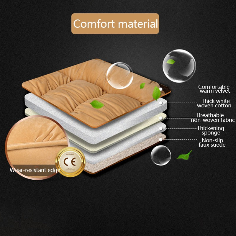  Universal Plush car Front or Rear seat Cushions Winter Warm and  Comfortable Thickening car seat Cover car Interior Accessories 1pc (Beige,  Front seat), car seat01 : Automotive