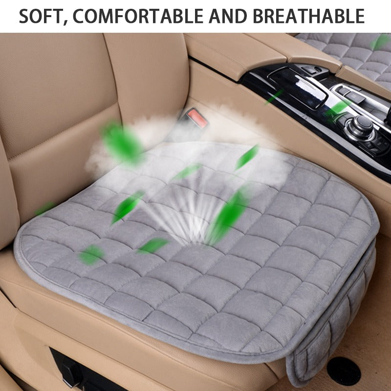 2PCS Car Seat Cushion,[Autumn Winter Car Essentials] Soft Plush Car Seat  Covers with Storage Pocket for Comfortable Driving,Universal Car Interior